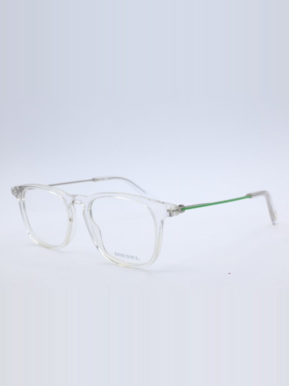 NEW DIESEL DL5313 026 CRYSTAL CLEAR GREEN SILVER EYEGLASSES FRAME 51-17-145